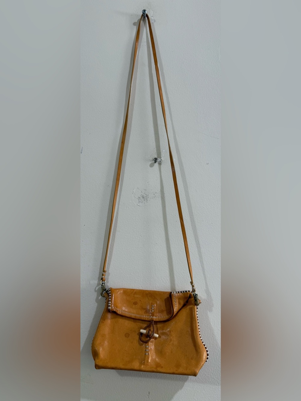 Tommy Bahama Tan Leather Crossbody Bag